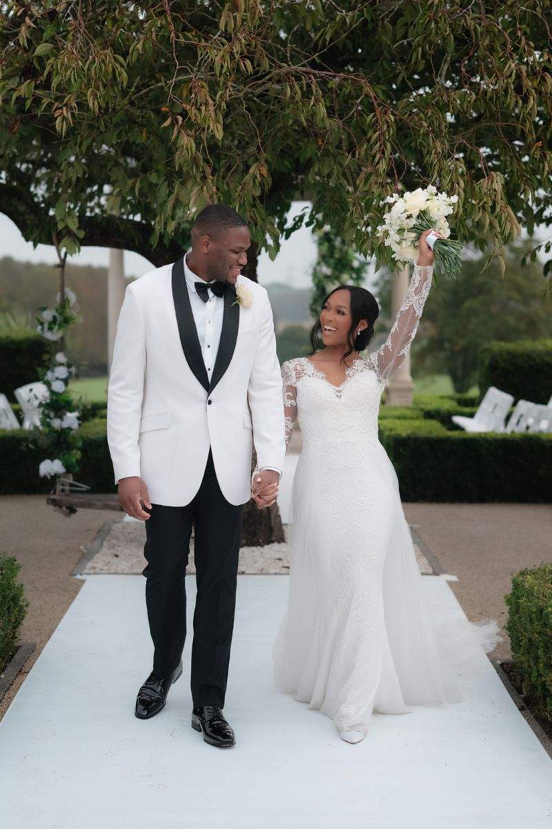 A gorgeous African-Caribbean Bride & Groom creating some unforgettable memories in the Grounds at Froyle Park.